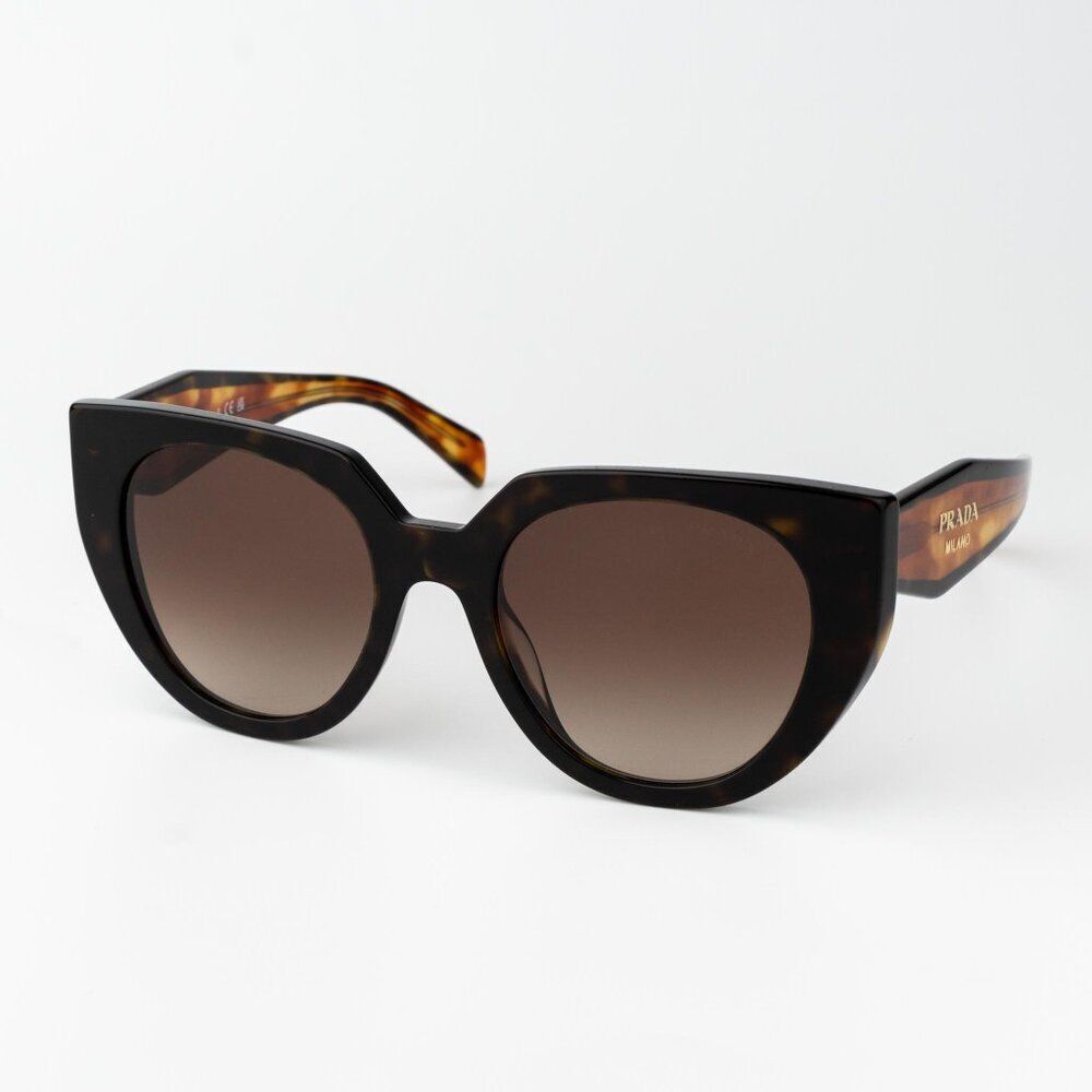Prada Women Sunglasses Havana Brown Gradient Cat Eye PR14WS 2AU6S1 BRAND NEW - Picture 2 of 11